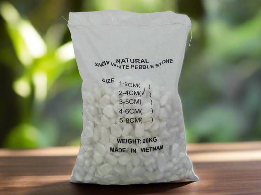 White Pebbles | Garden Stones White 2-4cm bag