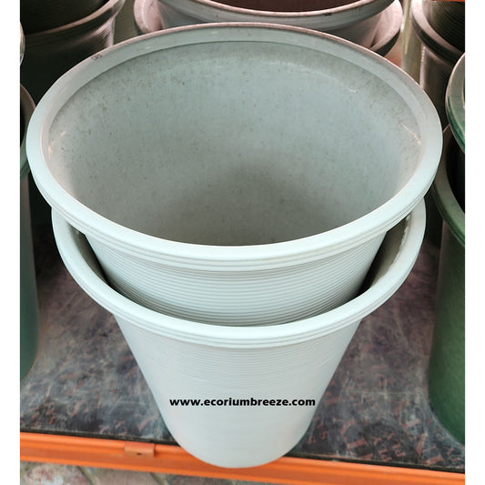 Ceramic Pot White Long 48cm