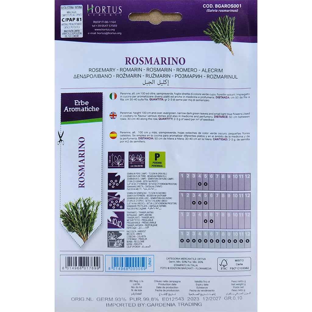 Rosemary Seeds by Hortus