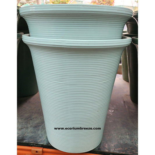 Ceramic Pot White Long 48cm